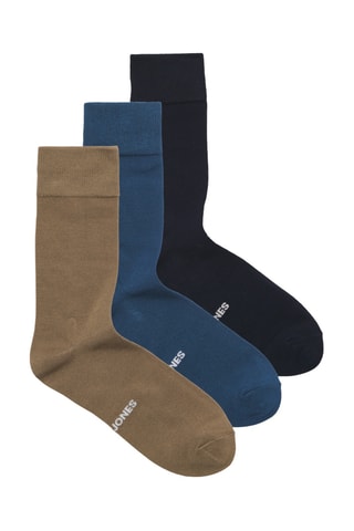 3 paires de chaussettes - Marron et bleu