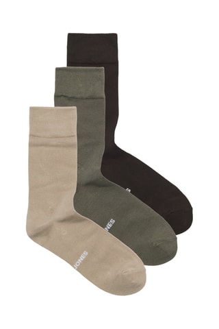 3 paires de chaussettes - Beige et kaki