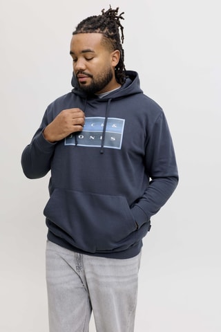 Sweat à capuche en coton biologique - Bleu marine