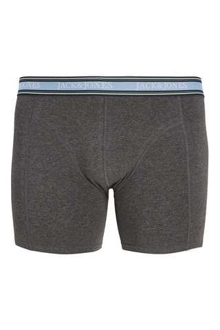 5 boxers en coton biologique - Gris chiné et vert