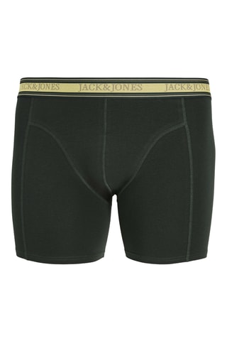 5 boxers en coton biologique - Gris chiné et vert