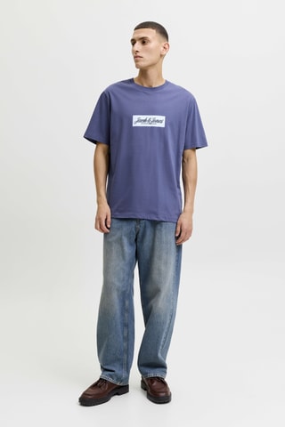 T-shirt en coton biologique - Bleu