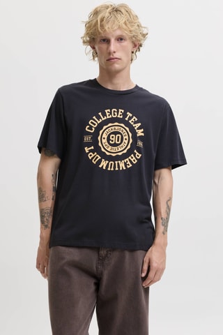 T-shirt en coton biologique - Bleu nuit