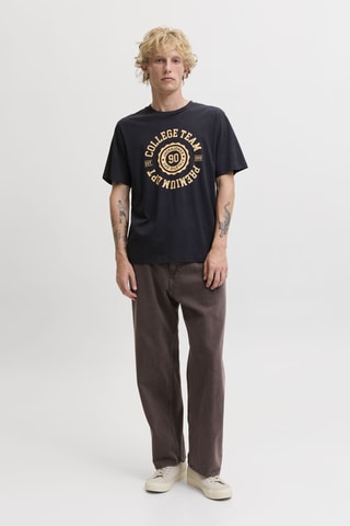 T-shirt en coton biologique - Bleu nuit