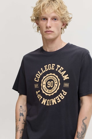 T-shirt en coton biologique - Bleu nuit