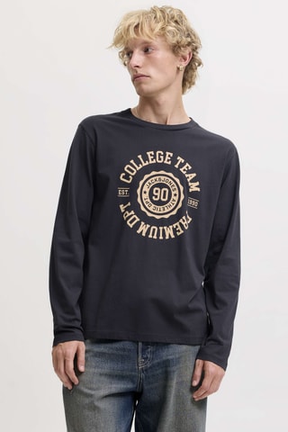 T-shirt en coton biologique - Bleu nuit