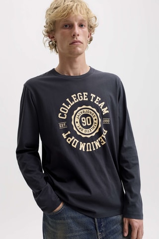 T-shirt en coton biologique - Bleu nuit