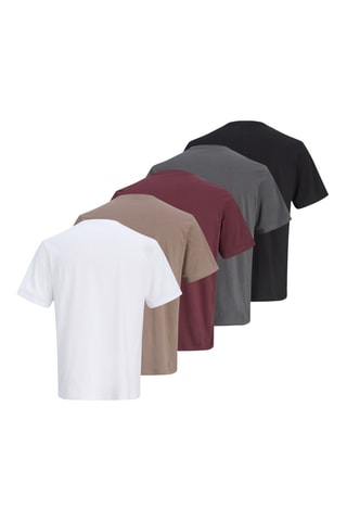 5 t-shirts - Blanc et beige