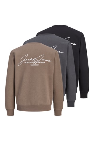 3 sweats - Noir, gris foncé et marron