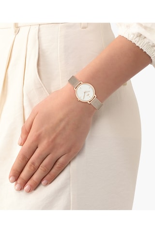 Montre à quartz en acier - Doré