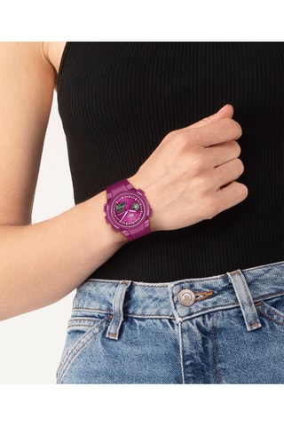 Montre à quartz en silicone - Chronomètre - Violet