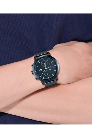 Montre à quartz en acier - Noir