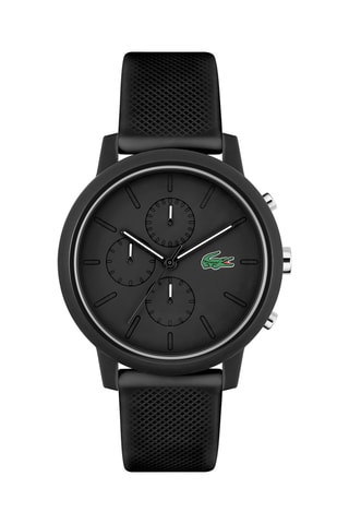 Montre à quartz en silicone - Chronographe - Noir