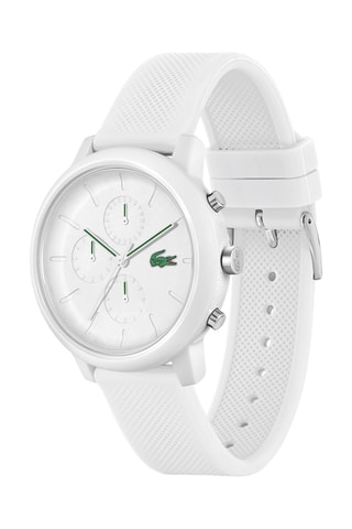 Montre à quartz en silicone - Chronographe - Blanc