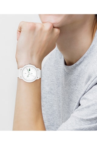 Montre à quartz en silicone - Chronographe - Blanc