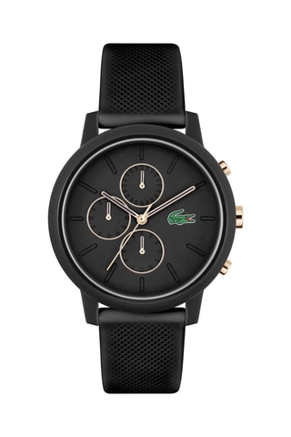 Montre à quartz en silicone - Chronographe - Noir
