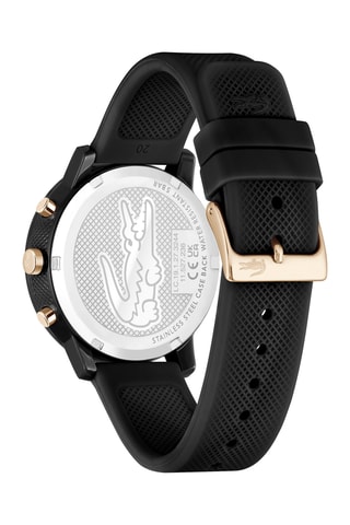 Montre à quartz en silicone - Chronographe - Noir