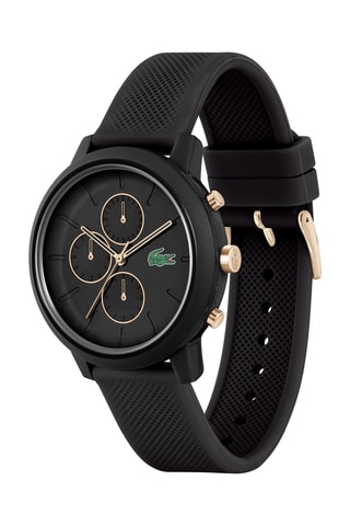 Montre à quartz en silicone - Chronographe - Noir