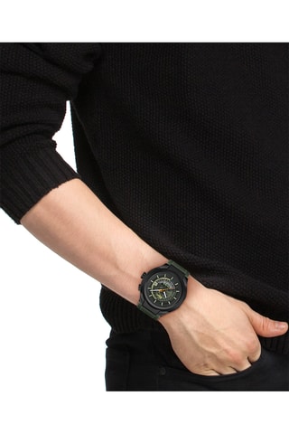 Montre automatique en silicone - Vert et noir