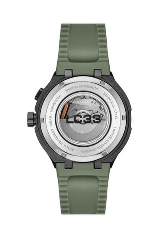 Montre automatique en silicone - Vert et noir