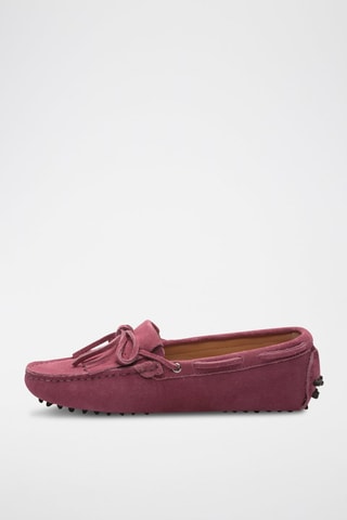 Chaussures bateau en nubuck - Rose