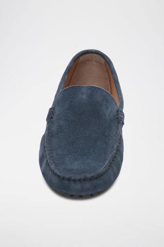 Mocassins en croûte de cuir Lenny - Bleu