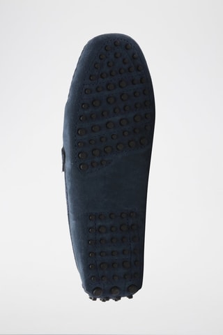Mocassins en croûte de cuir Lenny - Bleu