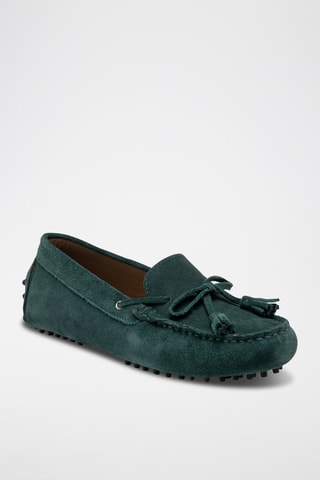 Mocassins en nubuck January - Vert