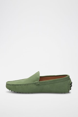 Mocassins en nubuck Lenny - Vert