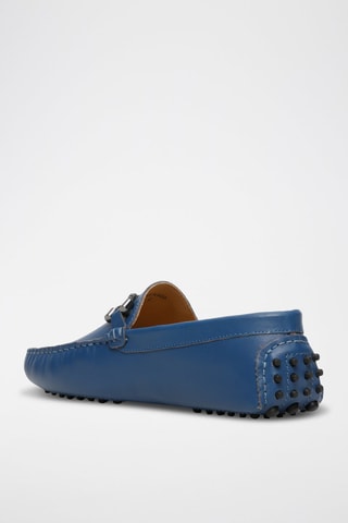 Mocassins en cuir nappa Tom - Bleu