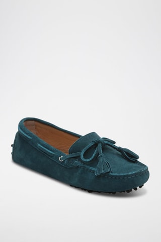 Mocassins en nubuck January - Bleu