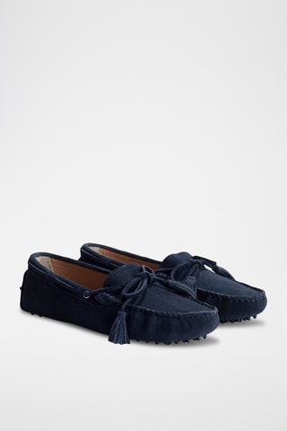 Chaussures bateau en nubuck Lily - Bleu