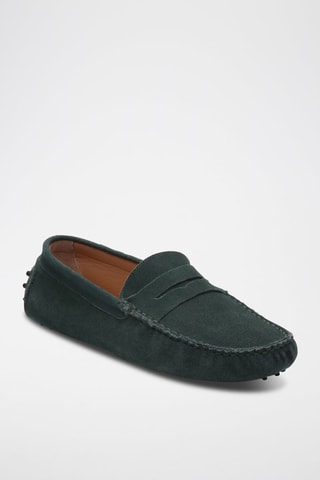 Mocassins en croûte de cuir Cole - Vert