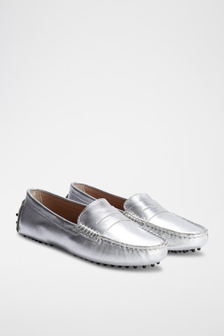 Mocassins en cuir Thandie - Argenté