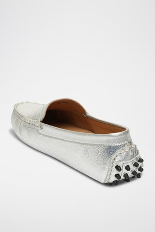 Mocassins en cuir Thandie - Argenté