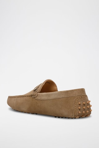 Mocassins en croûte de cuir Alan - Vert
