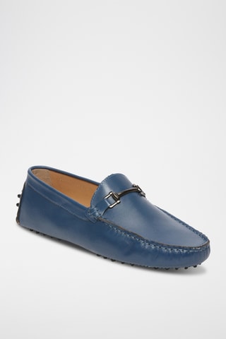 Mocassins en cuir nappa Luke - Bleu