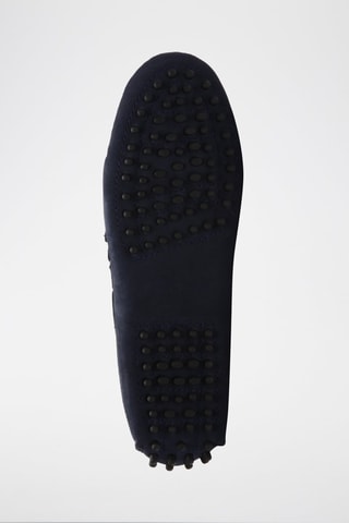 Mocassins en croûte de cuir January - Bleu