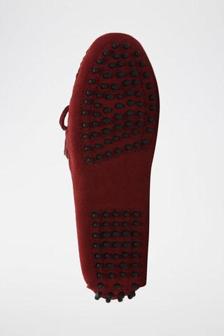 Mocassins en nubuck Newton - Rouge