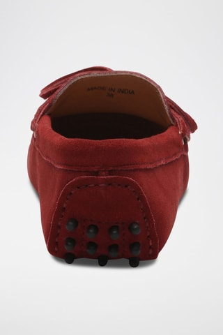 Mocassins en nubuck Newton - Rouge