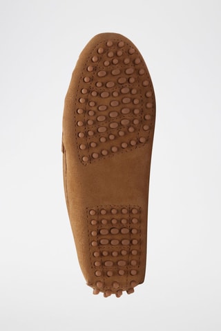 Mocassins en croûte de cuir Thandie - Marron