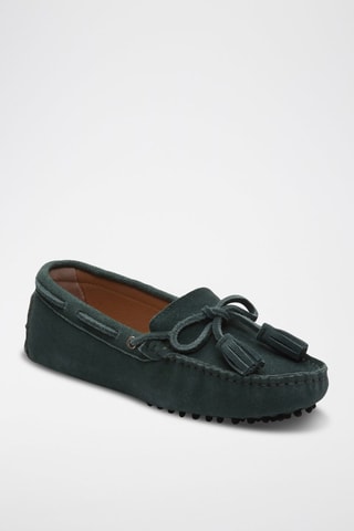 Mocassins en nubuck January - Vert