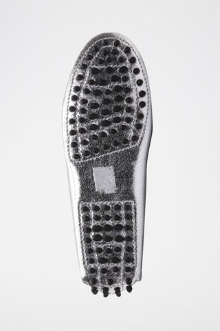 Mocassins en cuir Thandie - Argenté