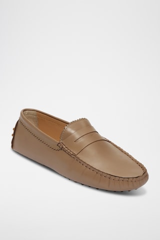 Mocassins en cuir nappa Dennis - Marron