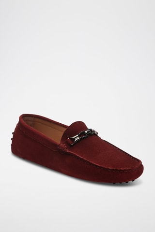 Mocassins en croûte de cuir Jace - Rouge