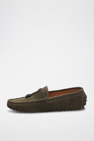 Mocassins en croûte de cuir Dalton - Vert
