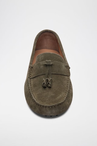Mocassins en croûte de cuir Dalton - Vert