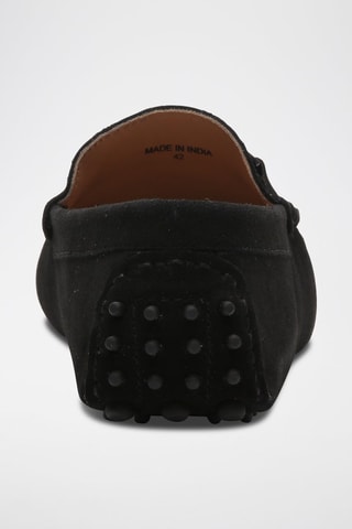 Mocassins en croûte de cuir Edwin - Noir