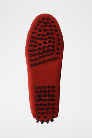 Mocassins en nubuck Thandie - Rouge