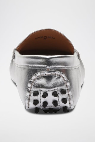 Mocassins en cuir nappa Thandie - Argenté